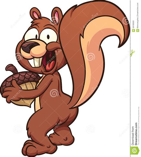 Cartoon Squirrel Stock Vector Image 58190693