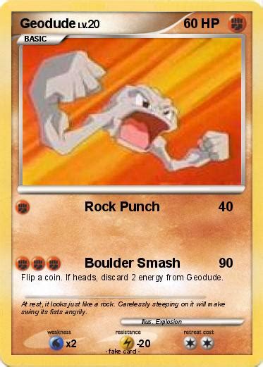 Pokémon Geodude 55 55 Rock Punch My Pokemon Card