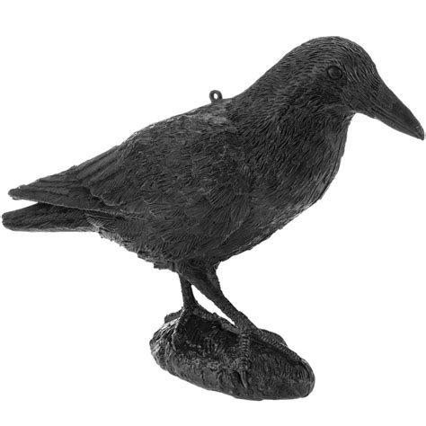 Ahuyentador De Aves Tipo Estatua Cuervo De Pie 16 X 45 Cm Cablematic