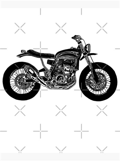"Motorrad schwarz glänzend gezeichnet" Poster by Zwuck | Redbubble