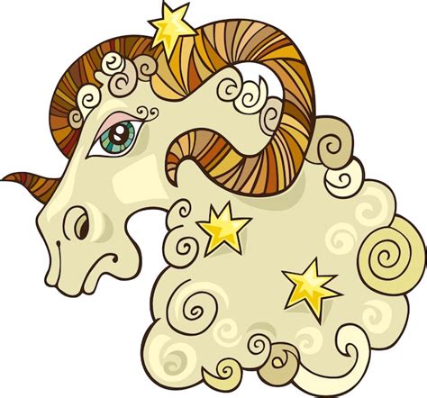 Signo Zodiacal Aries Vector Premium