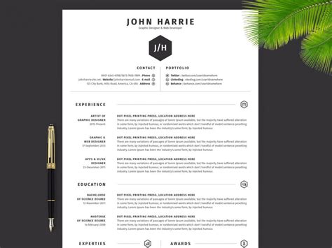 simple resume template download in word psd ai formats in 2024 resumekraft