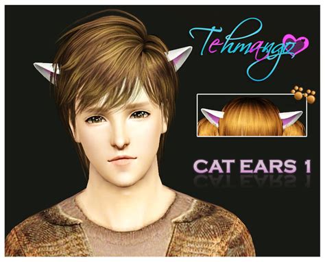 The Sims Resource Tehmango Cat Ears1 Male
