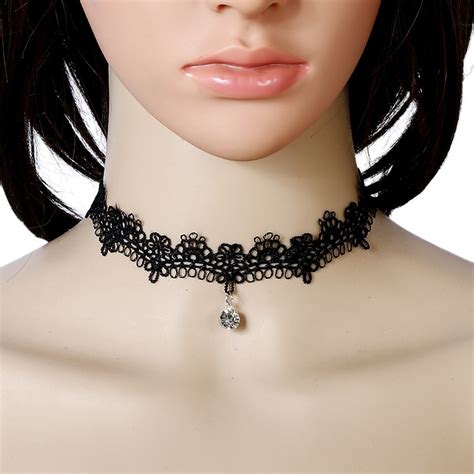 Black Velvet Choker Women Crystal Chocker Necklace Rhinestone