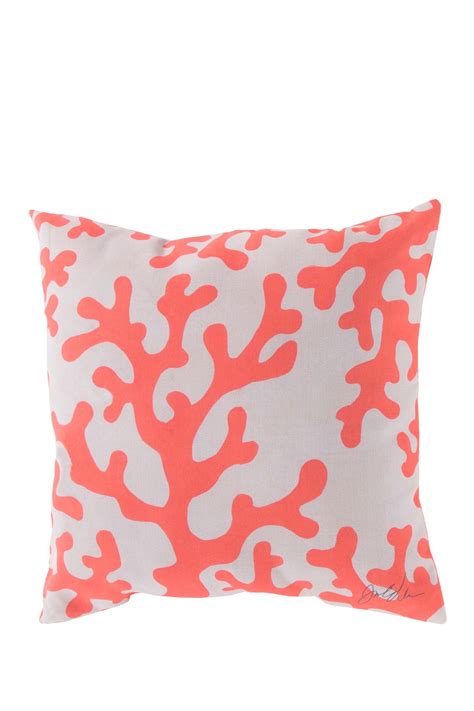 Surya Home Sea Pillow Coral Hautelook Coral Throw Pillows