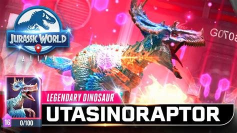 Utasinoraptor Legendary Unlocked 【jurassic World Alive 侏羅紀世界alive】 Youtube