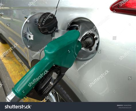 Fueling Vehicle Fuel Ethanol Translation Gasoline Stock Photo