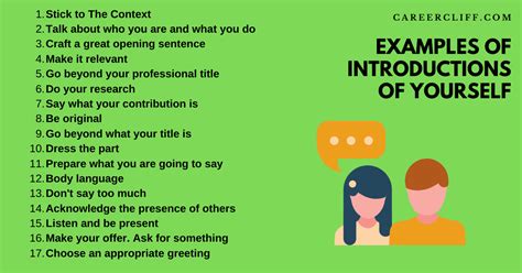 Talking about yourself is arguably one of the hardest things to do in an interview and may even put the best job. Examples of Introductions of Yourself - Elevator Pitch - Career Cliff