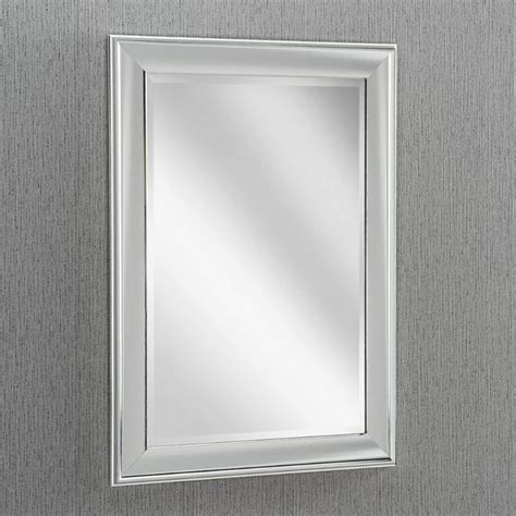 Silver Beveled Rectangular Contemporary Wall Mirror Homesdirect365