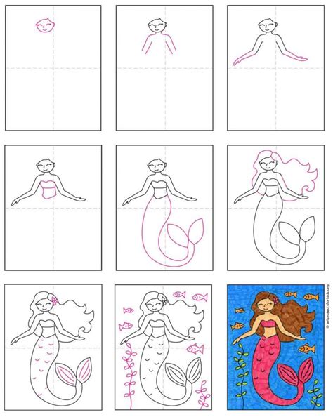 How To Draw A Cute Mermaid Easy Step By Step And Do Not Forget Its