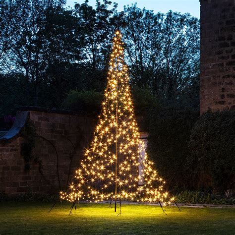 4m Warm White Led Outdoor Fairy Bell Christmas Tree Uk