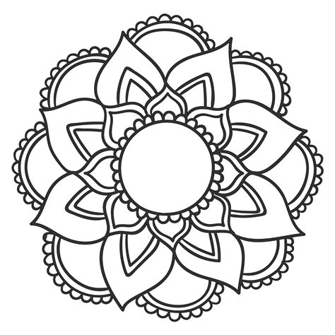 Desenhos De Mandalas Simples Para Colorir Atividades