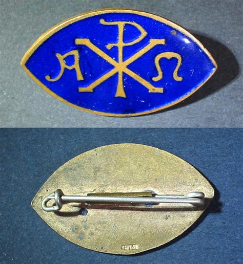 Antique Alpha Rho Omega Fraternity Pin Badge