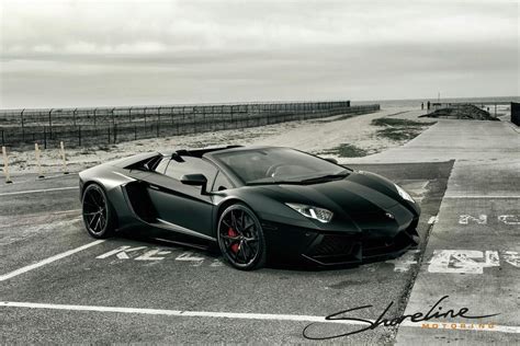This Matte Black Aventador Roadster Is Ready To Go On A Poster Carscoops