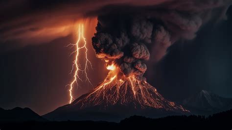 Erupting Volcano Lightning Storm Free Image On Pixabay
