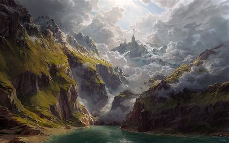 Fantasy Landscape Hd Wallpaper By Philipp A Urlich