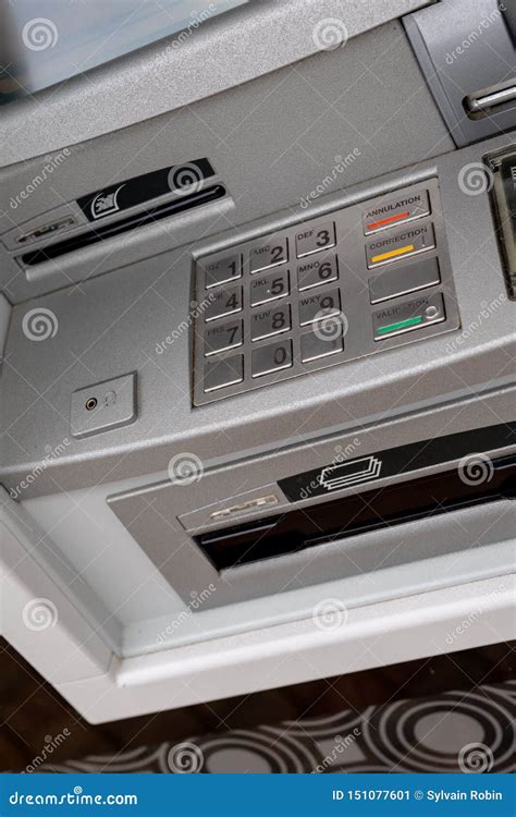 Atm Cash Dispenser Detail Machine Closeup Stock Image Image Of
