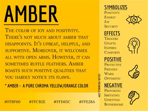 Amber Color Meaning The Color Amber Symbolizes Joy And Positivity