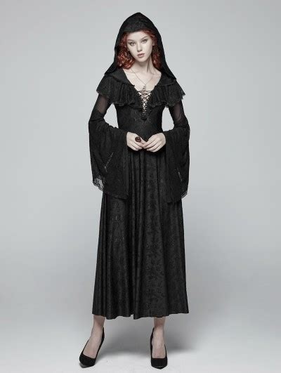 Punk Rave Gothic Wedding Dress Long Black Lace Witch Steampunk Victorian Prom Women S Clothing