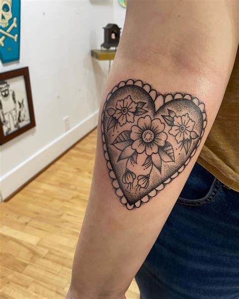 Heart With Flowers Tattoo Meaning Best Flower Site