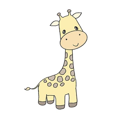 How To Draw A Cartoon Giraffe Easy Drawing Tutorial For Kids