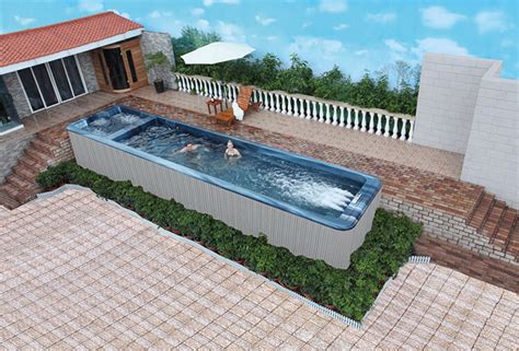 Above Ground Endless Pool Jacuzzi Luxury Swim Spa Hot Tub Combo KS