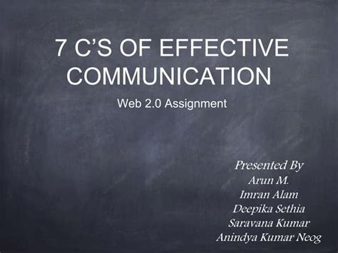 7 Cs Of Effective Communication Ppt