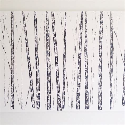 Black And White Birch Tree Paintings Birch Trees In Black And White