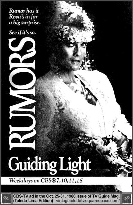 1986 Rumor Has It Best Soap Tv Guide Cbs Opera Light Movie