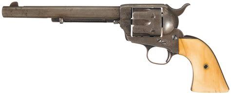Black Powder Colt Single Action Army Revolver With Ivory Grips And