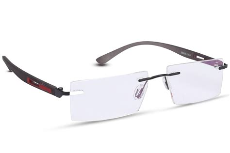 Reactr Rimless Rectangular Eyeglasses Premium Specs Rimless Eyeglasses For Men Women Size