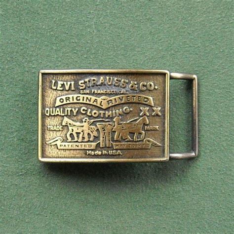 Vintage Levi Strauss And Co Brass Belt Buckle