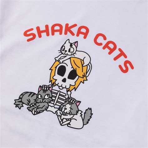 Shaka Cats Big Ls Tee White Shaka Store