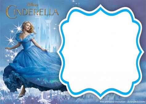 printable cinderella royal invitation templates