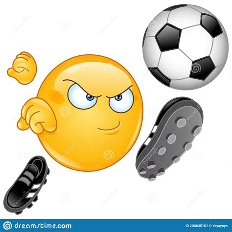 Soccer Emoji Emoticon Stock Vector Illustration Of Person 206635101