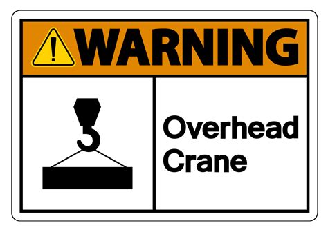 Warning Overhead Crane Symbol Sign On White Background 4783076 Vector