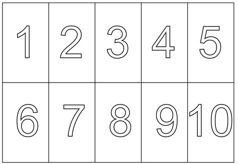 1 To 10 Numbers Png Transparent Images Png All