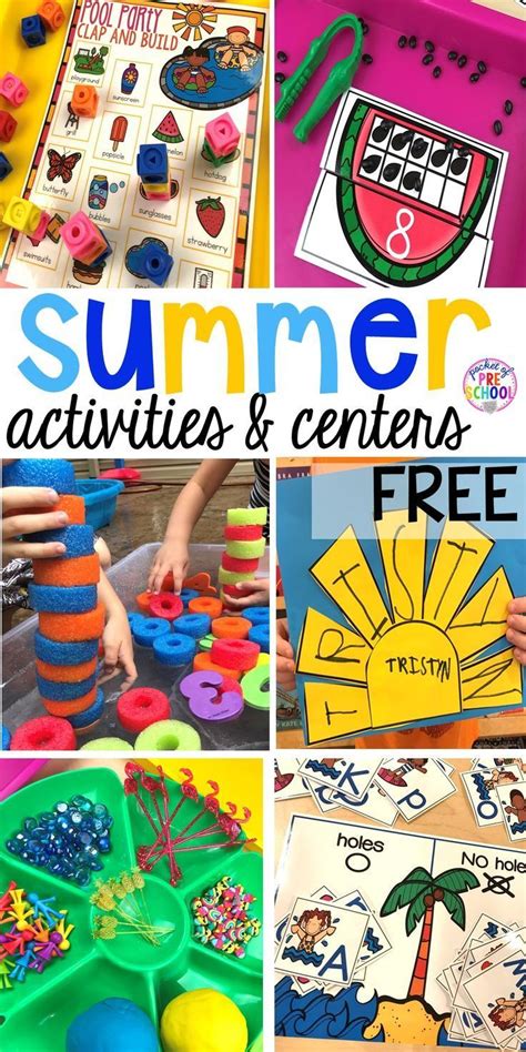 Summer Activities And Centers For Little Learners Summer Preschool