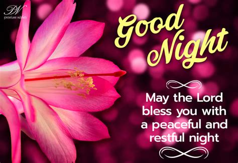 Good Night God Bless Peaceful And Restful Premium Wishes