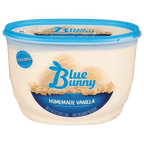 Blue Bunny Frozen Dairy Dessert Homemade Vanilla Premium 48 Fl Oz
