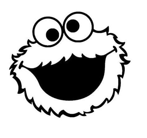 Cookie Monster Face Vinyl Decal Cookie Monster Sticker