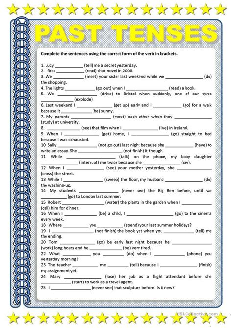 Past Tenses Review Worksheet Free Esl Printable Worksheets Made By Teachers English