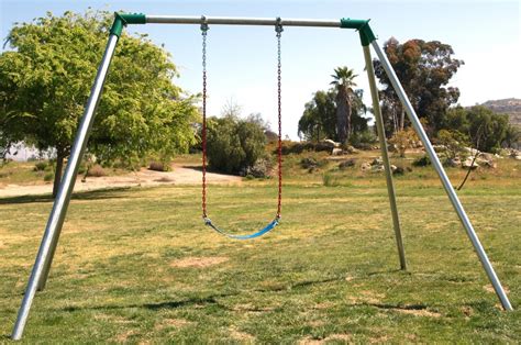 8 Tall Swing Set 1 Bay 1 Polymer Strap Swing Seat — Commercial