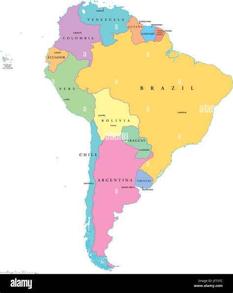 America South America Continent Globe Planet Earth World Stock