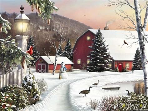 Christmas Winter Scenes Wallpaper Free Sf Wallpaper