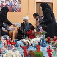 عکس/دیدار عیدانه رئیس جمهور با کودکان شیرخوارگاه شبیر ...
