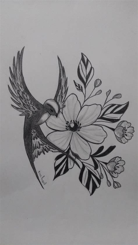 Sencillas Bocetos Disenos De Flores Para Tatuajes
