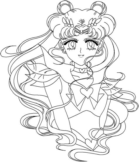 Sailor Moon Princess Serenity Coloring Pages Inerletboo