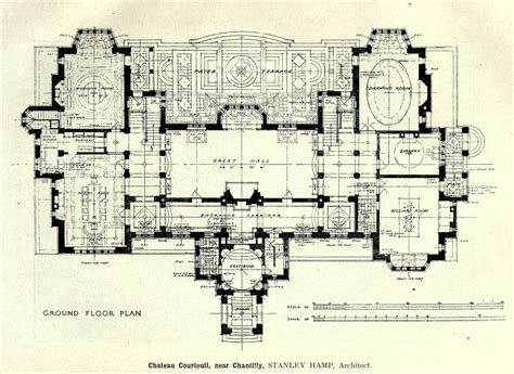 Project For The Château De Courteuil Chantilly Architectural Floor