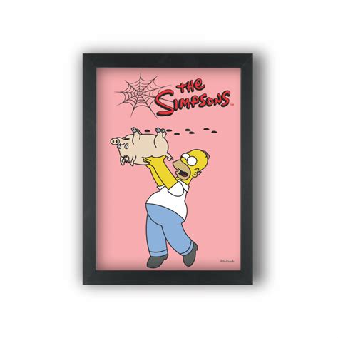 Quadro Porco Aranha Simpsons